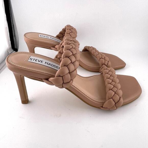 Steve Madden Tan Braided Heels - Picture 3 of 7